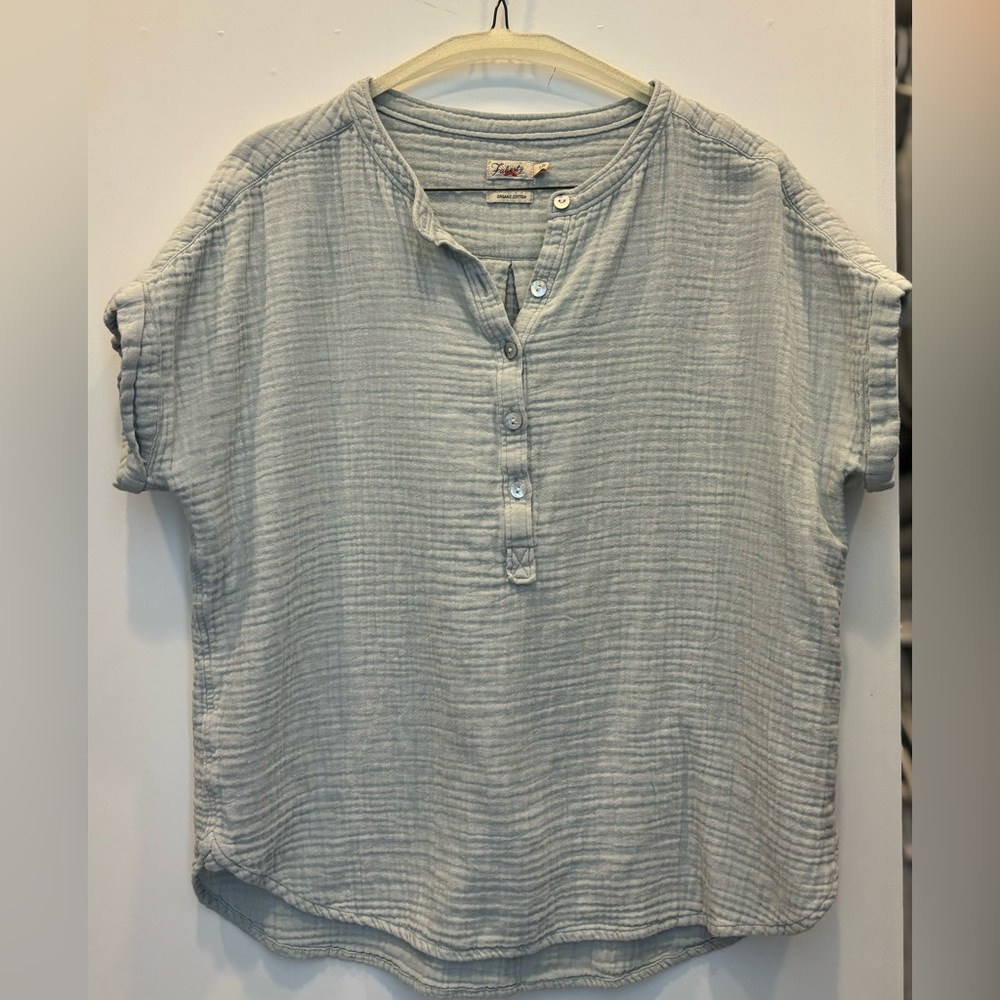 Faherty Dream Cotton Gauze Desmond Top